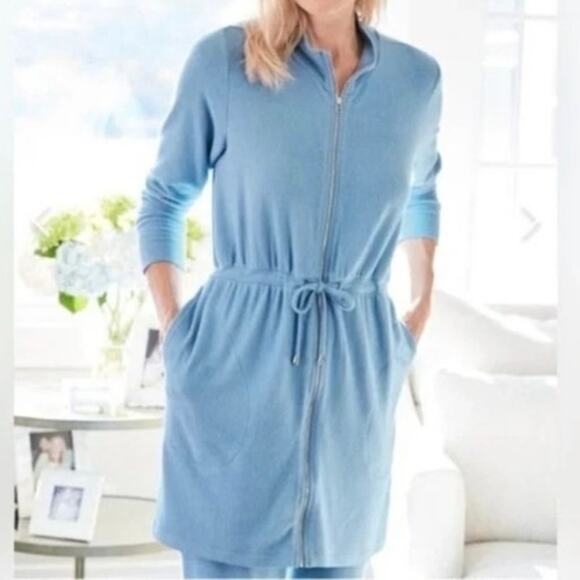 Soft Surroundings Eleve Full Zip Drawstring Waist Cardigan Women's Size Large - Picture 1 of 13